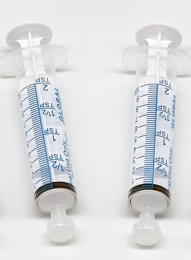 Easy Glide 10ML UltraFlo Oral Syringe with Cap - Eccentric Tip - 2 Teaspoon - 10cc O-Ring Plunger Rod - QTY 10 - Image 2