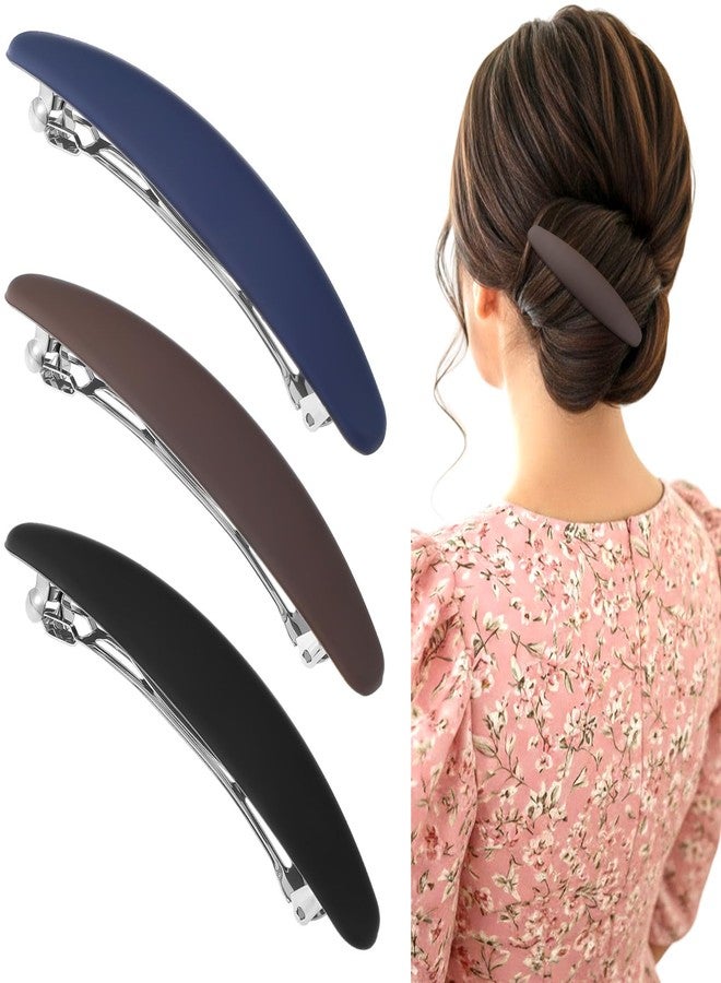 Matwsec 3PCS Large French Hair Barrettes for Women Thin Hairs, Half up French Barrette Hair Clips for Thick Thin, Short and Fine Hairs - Image 1