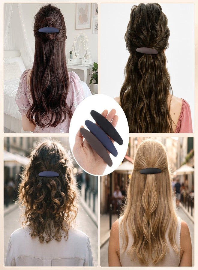 Matwsec 3PCS Large French Hair Barrettes for Women Thin Hairs, Half up French Barrette Hair Clips for Thick Thin, Short and Fine Hairs - Image 4