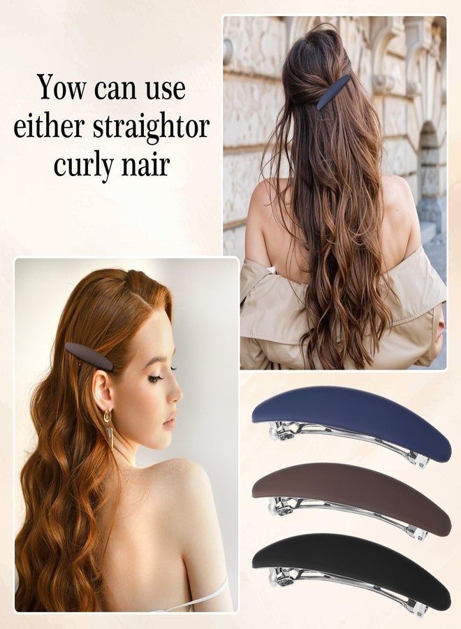 Matwsec 3PCS Large French Hair Barrettes for Women Thin Hairs, Half up French Barrette Hair Clips for Thick Thin, Short and Fine Hairs - Image 5