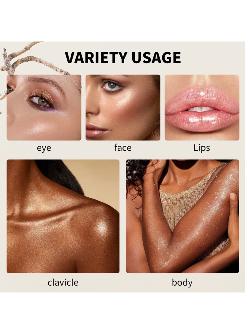 SHCOETY Highlighter Powder Face Brightening Long-lasting Waterproof 03 - Image 3