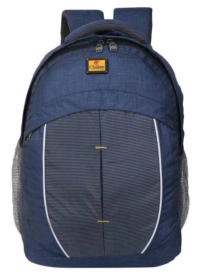 Classy Casual Backpack with 2 compartments, 1 small compartment and Laptop section (Navy Blue) - Image 1