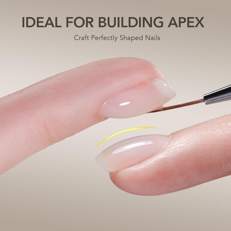 GAOY Low-Heat Clear Builder Gel for Nails, 30ml Self-Leveling Nail Strengthener, Soak Off Long Lasting Hard UV Gel, Base Coat Top Coat Needed - Image 3