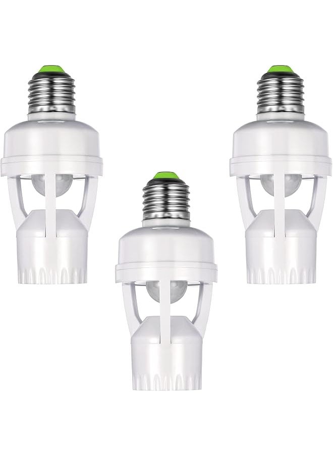 The Bros 3 Pieces Smart Socket with Motion Sensor, Screw in Light Bulb Outlet Compatible with E26/E27, Motion Activated Light Bulb Holder, Adapter Automatic Light Control for Garage Storage Room  - Image 1