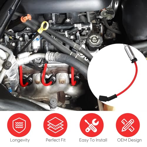 Ozikutech High Performance Spark Plug Ignition Wires Set Fit for 2000-2021 Chevy Silverado Tahoe Suburban Avalanche GMC Sierra Yukon Cadillac Escalade 4.8 5.3 6.0 6.2 V8, Replace OEM# 9748HH 19431551 - Image 4