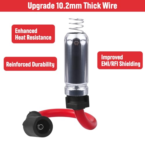 Ozikutech High Performance Spark Plug Ignition Wires Set Fit for 2000-2021 Chevy Silverado Tahoe Suburban Avalanche GMC Sierra Yukon Cadillac Escalade 4.8 5.3 6.0 6.2 V8, Replace OEM# 9748HH 19431551 - Image 2