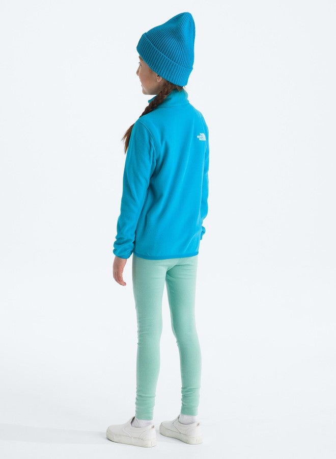 The North Face Kids' Glacier Quarter Zip Pullover Jacket | Fleece Jacket for Boys & Girls, Warm 1/4 Zip Sweater with Stylish Collar, Meridian Blue, 3 - Image 2