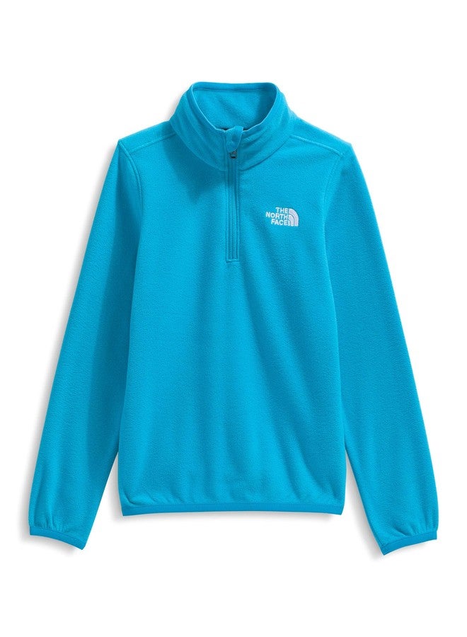 The North Face Kids' Glacier Quarter Zip Pullover Jacket | Fleece Jacket for Boys & Girls, Warm 1/4 Zip Sweater with Stylish Collar, Meridian Blue, 3 - Image 5
