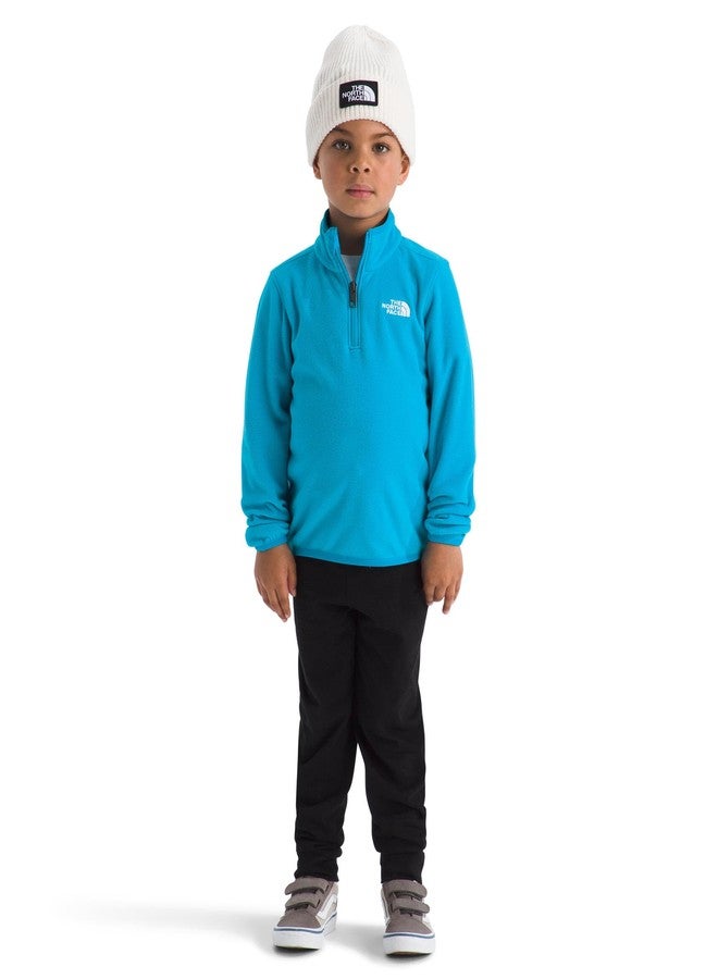 The North Face Kids' Glacier Quarter Zip Pullover Jacket | Fleece Jacket for Boys & Girls, Warm 1/4 Zip Sweater with Stylish Collar, Meridian Blue, 3 - Image 4