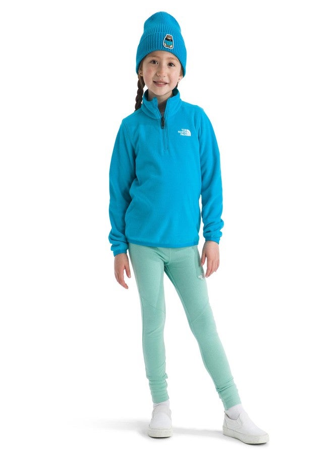 The North Face Kids' Glacier Quarter Zip Pullover Jacket | Fleece Jacket for Boys & Girls, Warm 1/4 Zip Sweater with Stylish Collar, Meridian Blue, 3 - Image 3