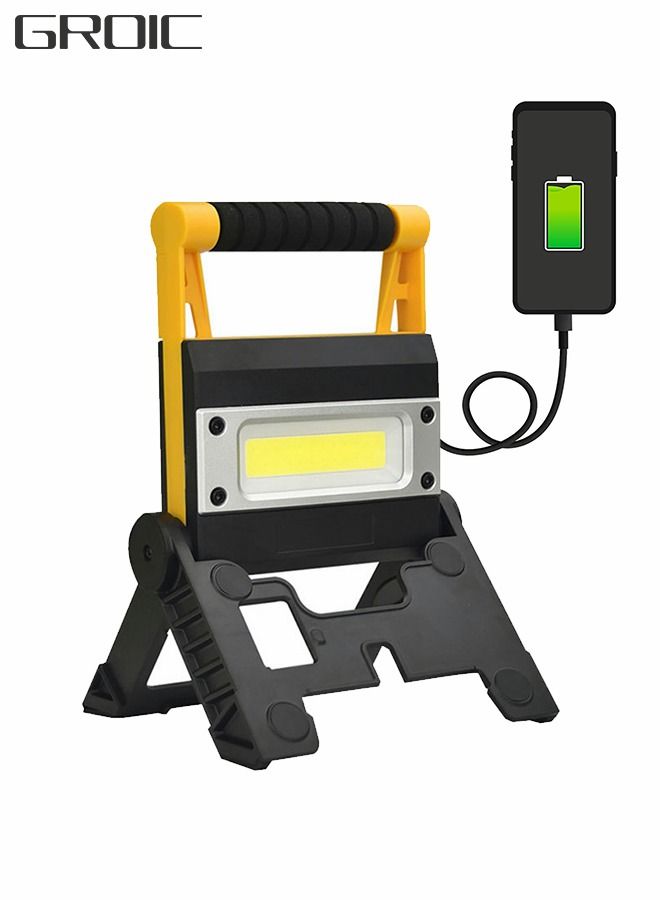 GROIC Camping Lights USB Rechargeable Work Light, Portable LED Light Waterproof Flood Lights for Work, Power Outages Outdoor Camping Hiking and Job Site Lighting - Image 1
