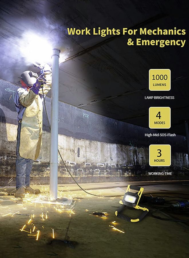 GROIC Camping Lights USB Rechargeable Work Light, Portable LED Light Waterproof Flood Lights for Work, Power Outages Outdoor Camping Hiking and Job Site Lighting - Image 4