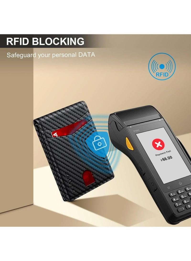 بولوز محفظة للرجال رقيقة RFID حظر الجلد حامل بطاقة الائتمان محفظة ل 14 بطاقة, Bifold الحد الأدنى رقيقة المحفظة مع 2 هوية نوافذ وفتحة النقدية, الجبهة Pockt Carteras بارا Hombres, هدايا عيد ميلاد للرجال - Image 3