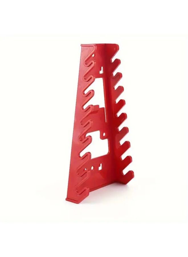 Red Multi Slot Plastic Tool Hanger Hook Storage Rack For Wrench - Image 5