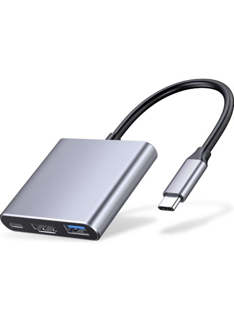 3-in-1 USB C Hub with 100W Power Delivery USB 3.0 & 4K HDMI for 2023-2016 MacBook Pro New Mac Air/Surface/Chrome/Steam Deck More Stable Driver Adapter
