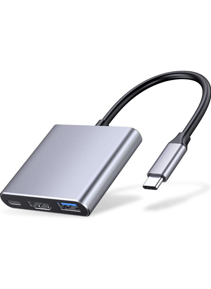 Rock Pow - 3-in-1 USB C Hub with 100W Power Delivery USB 3.0 & 4K HDMI for 2023-2016 MacBook Pro New Mac Air/Surface/Chrome/Steam Deck More Stable Driver Adapter - Image 1