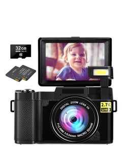 Generic 2.7K Full HD 30MP Digital Video Camera Cam Camcorder 3.0 Inch Rotatable Screen 4X Digital Zoom with 32G Memory Card  - Image 1