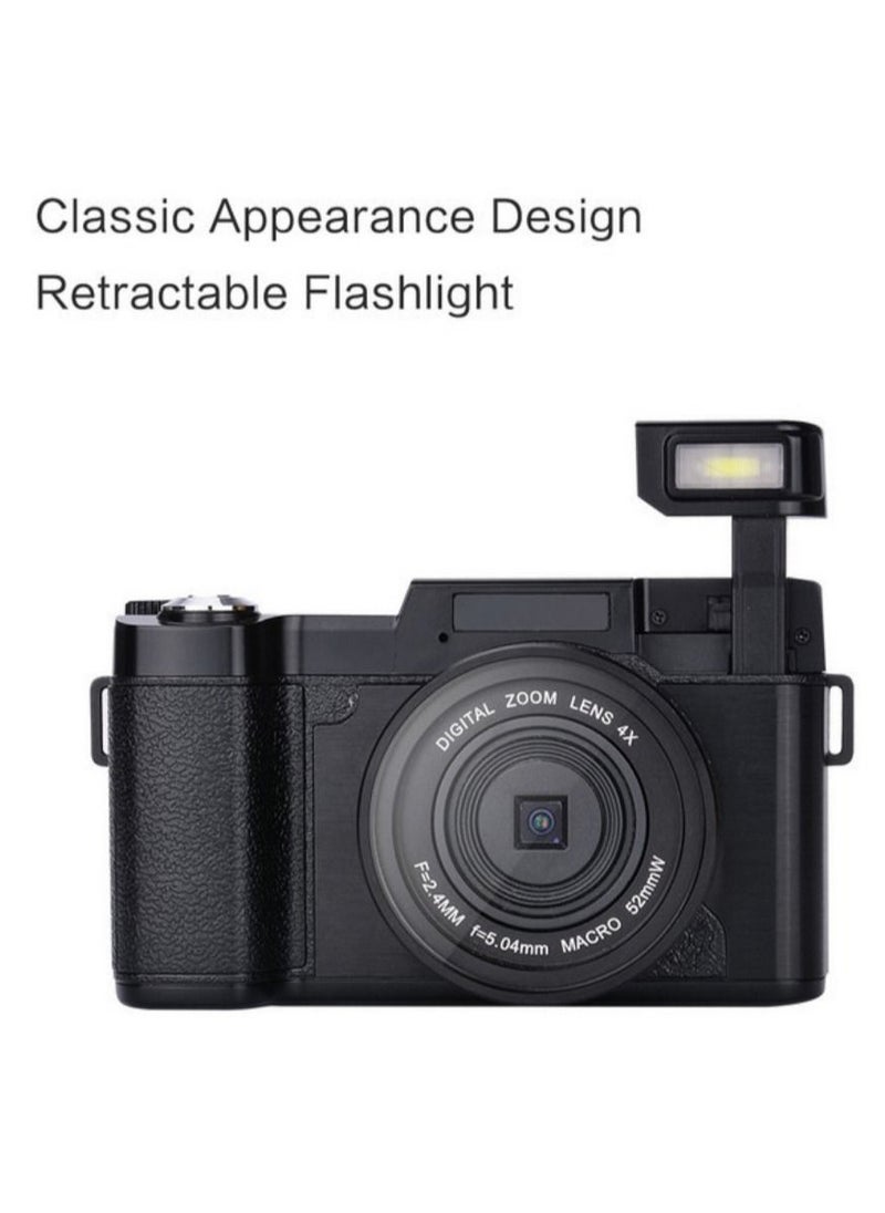 Generic - 2.7K Full HD 30MP Digital Video Camera Cam Camcorder 3.0 Inch Rotatable Screen 4X Digital Zoom with 32G Memory Card - Image 1