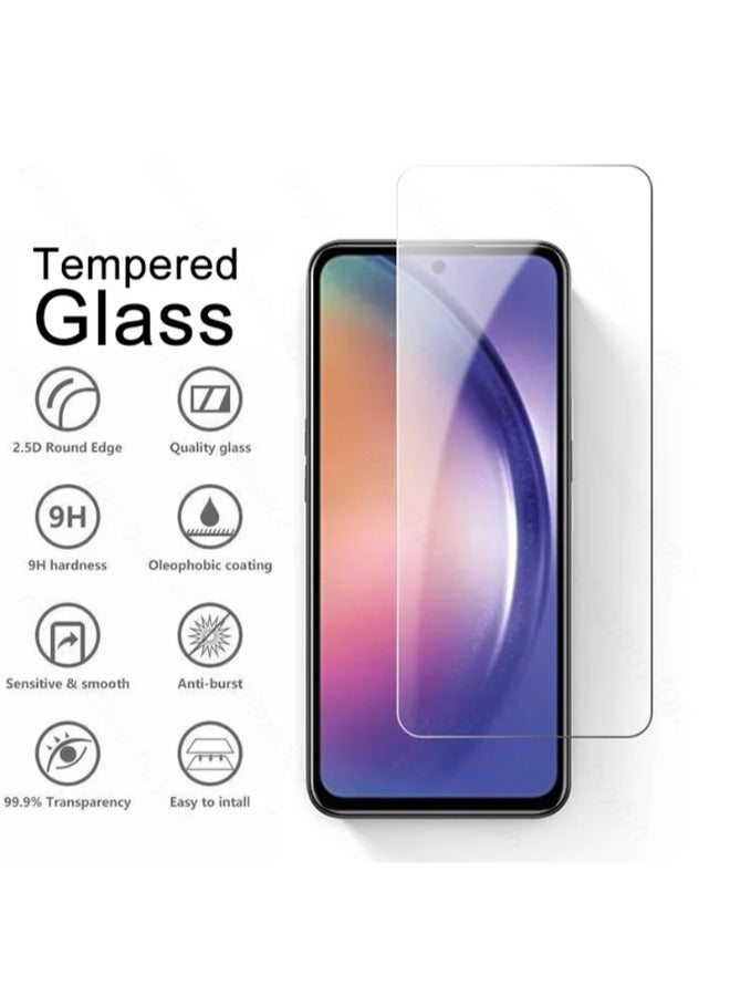 اس-توب شاشة حماية لموبايل سامسونج جالكسي A24 4G 5G قزاز (Samsung Galaxy A24 4G 5G) طبقة من الزجاج المقوى بدون حواف سوداء, حماية كاملة لشاشة هاتفك ضد الكسر و التوهج من S-TOP - Image 2