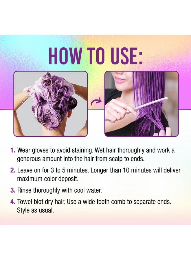 Punky Colour 3-in-1 Color Depositing Hair Cleanser & Conditioner, 8.5 fl oz. (Purpledacious) - Image 5