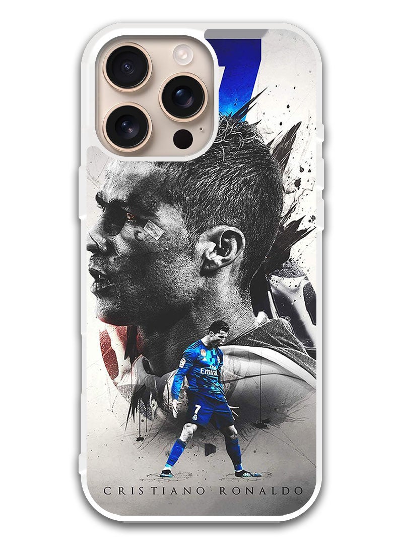 Theodor Protective Case Cover For APPLE IPHONE 16 Pro Max Cristiano Ronaldo (5) (White Bumper) - Image 1