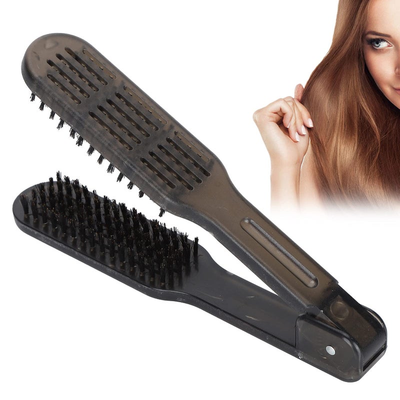 Chazcool Clamp Brush Double Brush for Hair Straightening Hair Styling Clips for Smoothing and Straight Styles