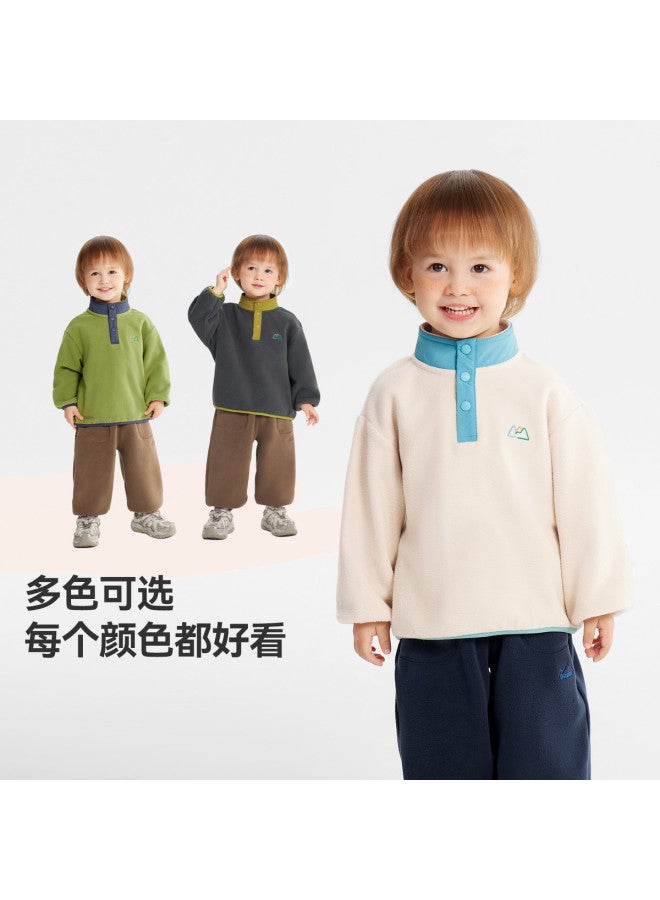 Boys' Hoodie Baby Fleece Top Children's Autumn/winter 2025 New Warm Girls - Image 4