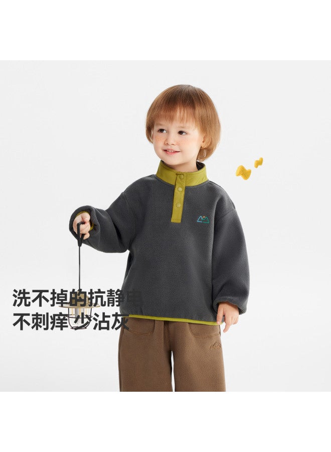 Boys' Hoodie Baby Fleece Top Children's Autumn/winter 2025 New Warm Girls - Image 3
