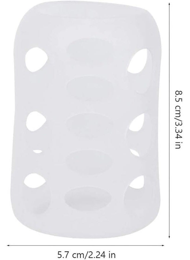UWSTE 4Pack Silicone Sleeve Compatible with Evenflo 5oz Glass Bottle, Scald Sleeve Heat Protective Case for Feeding Bottles Soft Non- Design Stylish (Transparent) - Image 2