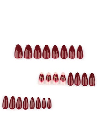 Press On Nails 24pcs, With a Delicate Bow Design, a Set Of 24 Refreshing Art Pieces, Easy to Apply and Remove. Acrylic Nails With Glue Kit. - view 5