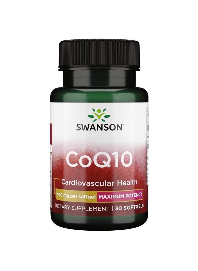 SWANSON كو كيو 10 يساعد في تعزيز صحة القلب ودعم الطاقة ويساعد في صحة النظام القلبي الوعائي بشكل عام يساعد في الحفاظ على مكمل إنزيم Q10 (30 كبسولة لينة 400 ملغ لكل منها) - Image 2