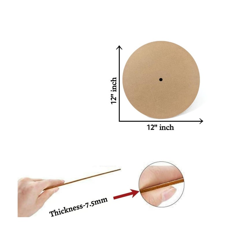 Epoxy Fusion طقم صنع ساعة ريسين 12 بوصة من إبوكسي مع قاعدة MDF دائرية بسماكة 75 مم لصنع الساعات - Image 2