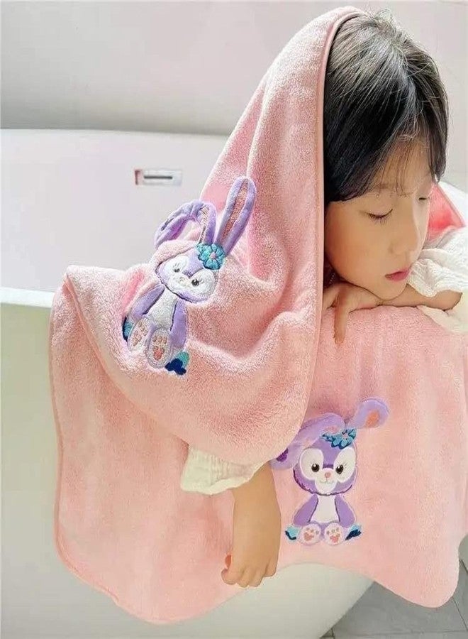MAXOSHINE Microfiber Kids Bath Towels Quick Dry Super Absorbent Super Soft Bath Towel for Babies Toddler-Baby Towel for Boys and Girls (Pink, Pack of 1) - Image 2