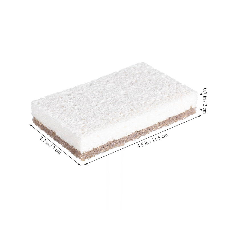 Biodegradable Kitchen Sponges 12 Pack Coconut Fiber and Cellulose for Dishwashing Sink Cleaning - Image 3