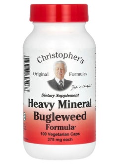 Christopher's Original Formulas Heavy Mineral Bugleweed Formula 375 mg 100 Vegetarian Caps (750 mg per Capsule) 