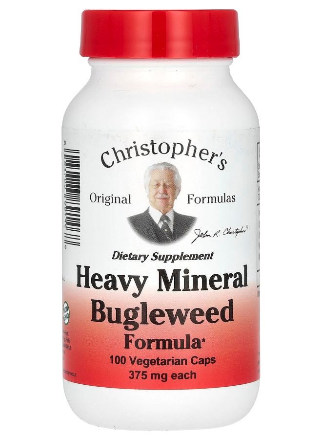 Heavy Mineral Bugleweed Formula 375 mg 100 Vegetarian Caps (750 mg per Capsule)