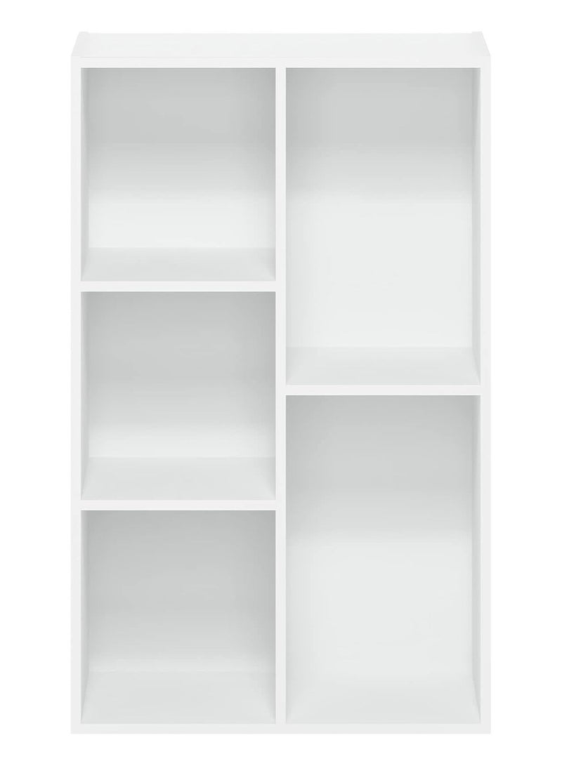TPGP Reversible Cabinets Content of 5 Cube Open Shelf For Living room, Hallway, bedroom or bookshelf, Made of PVC lightweight (White) 50x24x80 cm (Small Size) - Image 3