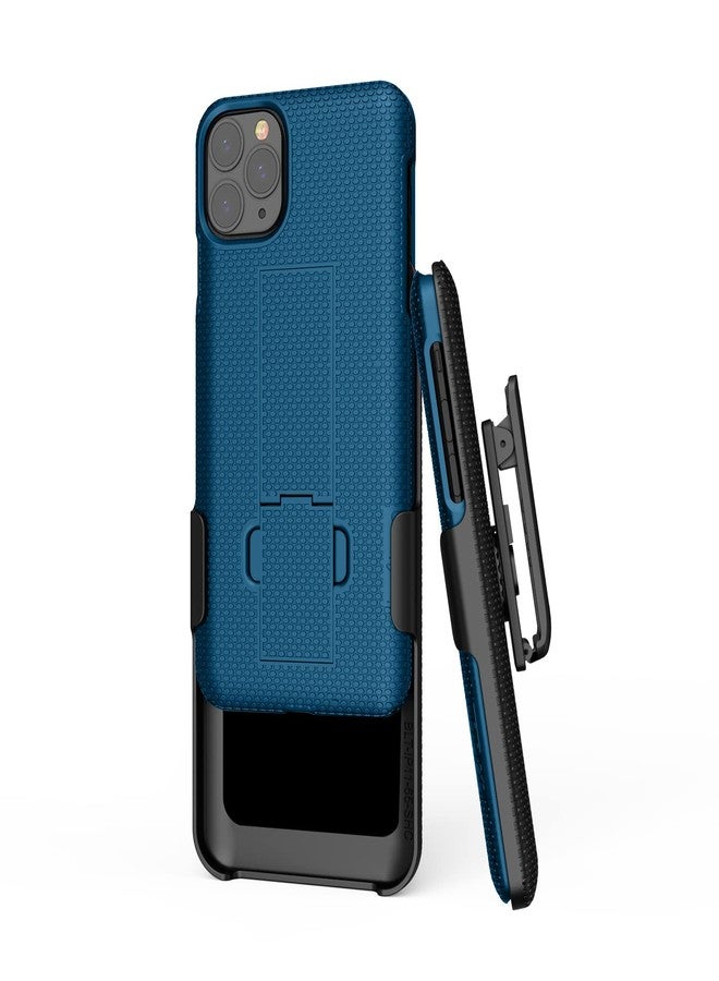 جراب وحافظة BELTRON لهاتف iPhone 11 Pro Max، غطاء متين وحافظة مع مسند مدمج متوافق مع Apple iPhone 11 Pro Max (2019) - أزرق المحيط الهادئ - Image 4