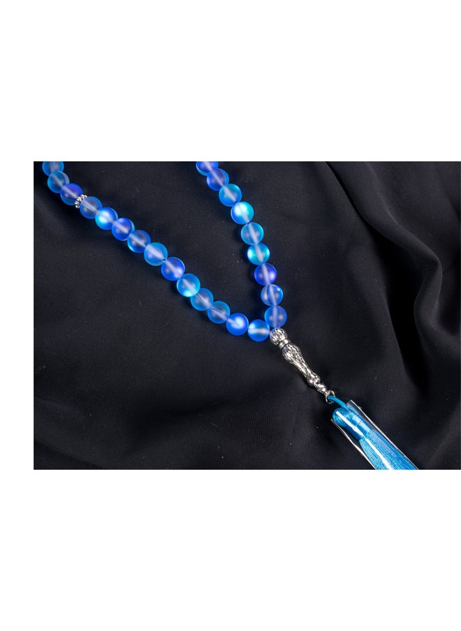 The Black Pearl Accessories Fabulous Blue Opal Stone Prayer Bead of 33 Beads  - Image 3