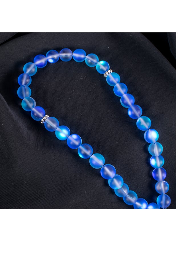 The Black Pearl Accessories Fabulous Blue Opal Stone Prayer Bead of 33 Beads  - Image 4