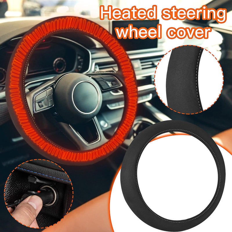 Hand Warmer Steering Wheel Protector Winter Heating Car Steering Wheel Cover - Image 3