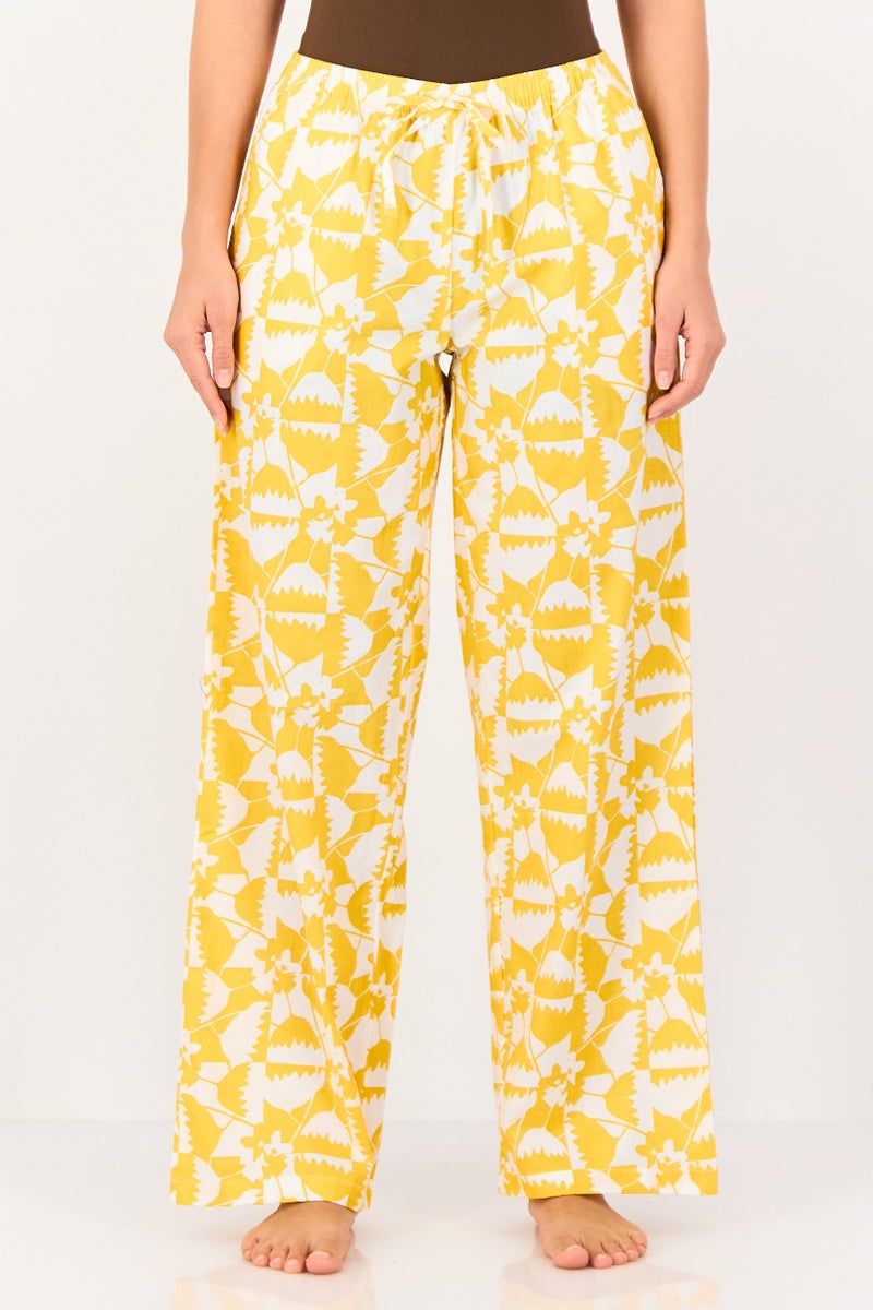 zivame Women Allover Print Drawstring Pyjama, Multicolor - Image 1