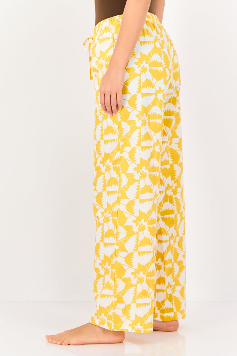 zivame Women Allover Print Drawstring Pyjama, Multicolor - Image 3