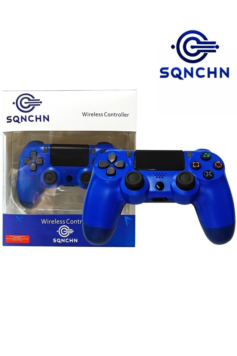 إس كيو إن سي إتش إن وحدة تحكم PS4 لاسلكية - اهتزاز مزدوج، لوحة لمس بإضاءة LED، وظيفة صوت، متوافقة مع PS4 Pro/Slim/PC، تجربة ألعاب احترافية - Image 1