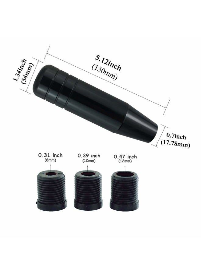 Abfer 5" Heavy Weighted Shift Knob, Aluminum Alloy Car Gear Lever Stick Shifter Handle Fit Most Automatic Manual Vehicle (Black) - Image 2