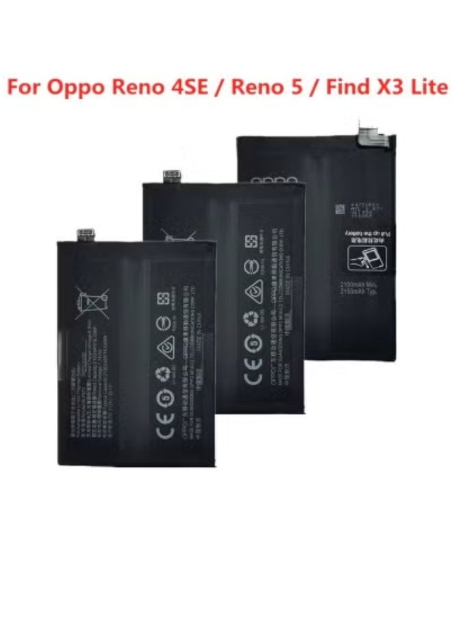 MUNTAQI High Quality Original Replacement Battery for Oppo 4SE / Reno 5 / Find X3 Lite â€“ Long-Lasting Black Lithium-Ion Battery | Compatible with Oppo A94 5G, Reno 5, Find X3 Lite Smartphones | Safe, Certified, Reliable Power | Easy DIY Installation Battery Pack - Image 1