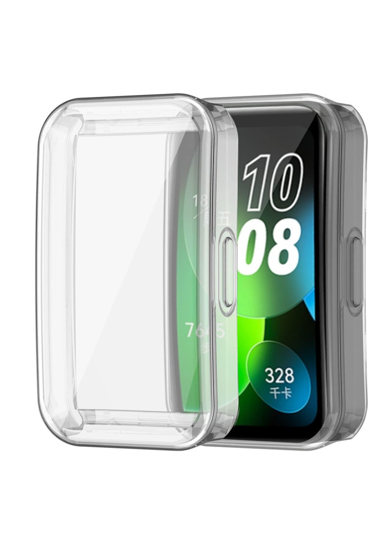 HW Screen Protector Case Compatible with Huawei Band 8/9 Watch TPU Slim Case Cover [Plating Metal Color Frame] [3D Full Coverage] Shell Protective for Huawei Band 8/9 Smart Watch (6pack)  - Image 2