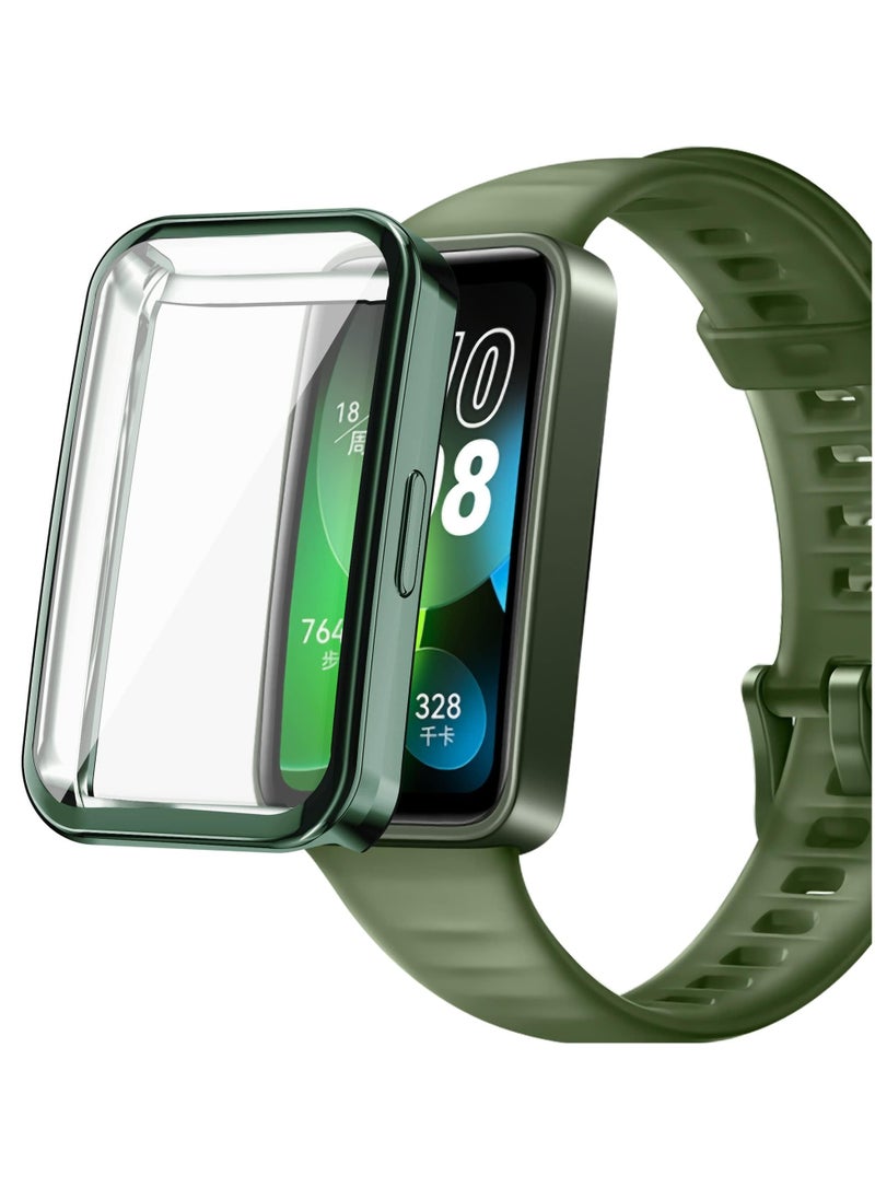 HW Screen Protector Case Compatible with Huawei Band 8/9 Watch TPU Slim Case Cover [Plating Metal Color Frame] [3D Full Coverage] Shell Protective for Huawei Band 8/9 Smart Watch (6pack)  - Image 4