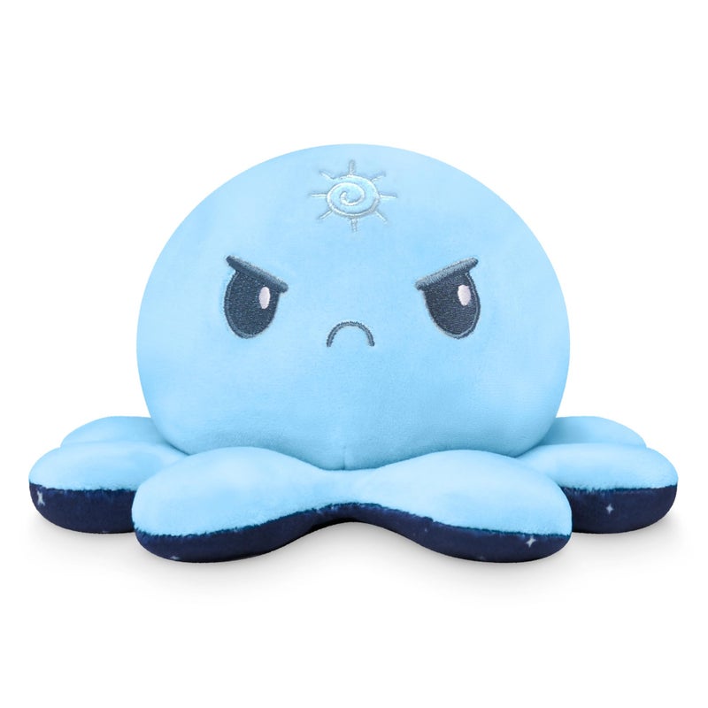 TeeTurtle Reversible Octopus Plushie 4-Inch Day and Night Two-Sided Flip Plush Toy with Embroidered Details - Cute Mini Collectible Plush for Kids, Teens, and Adults - Image 3