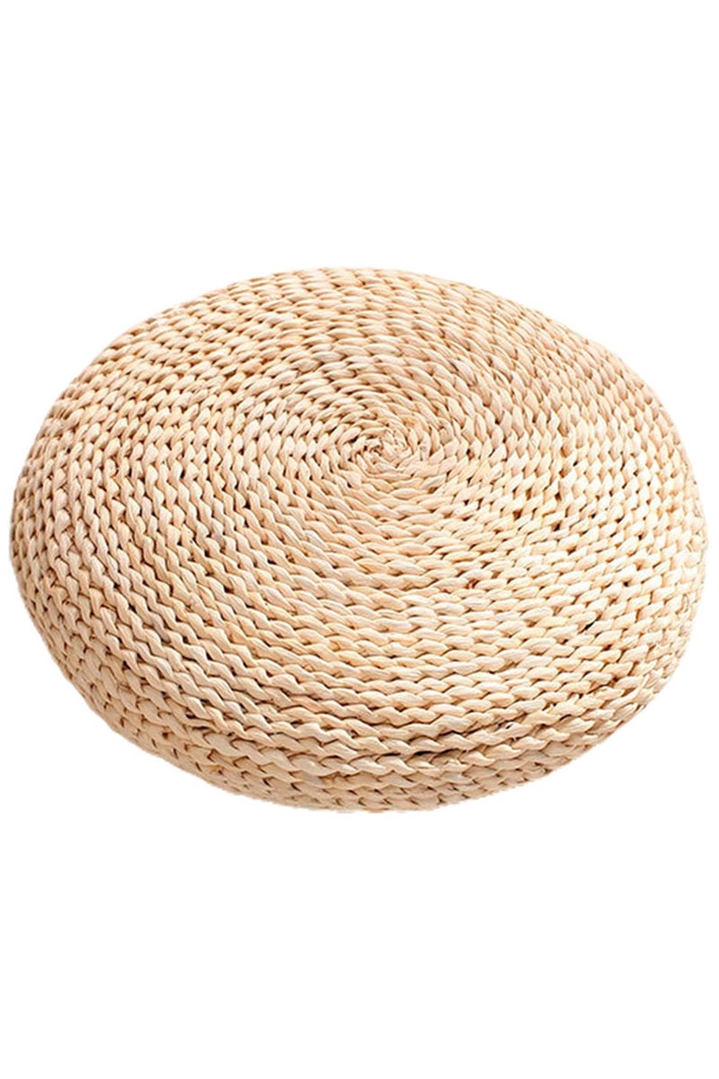 LINGWEI Handmade Straw Flat Seat Cushion Hand Woven Tatami Floor Cushion Floor Pillow Sitting Cushion for Living Room Bedroom - Image 1